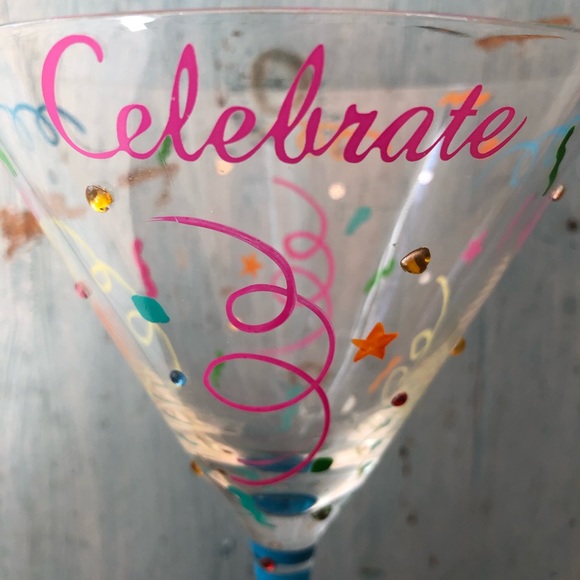 unknown Other - “Celebrate” with this cocktail glass for any special occasion!